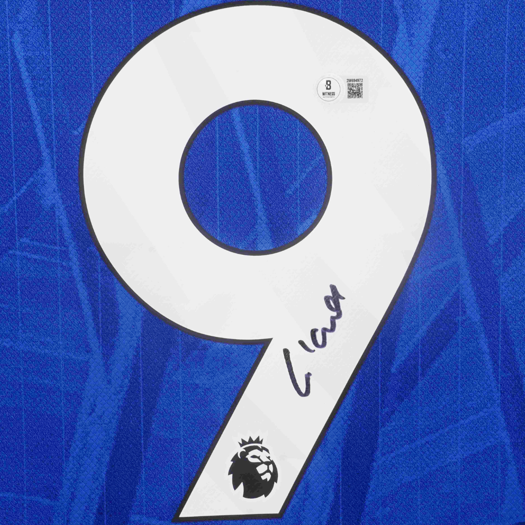 Liam Delap Signed Chelsea FC 2025-26 Home Soccer Jersey #9 with Beckett Witness